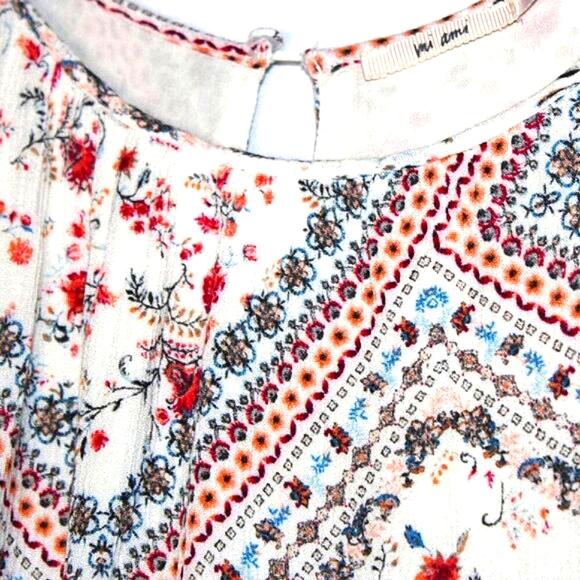 Mi Ami Boho Floral Print Sleeveless Dress L | Flowy Summer Sundress - Picture 4 of 9